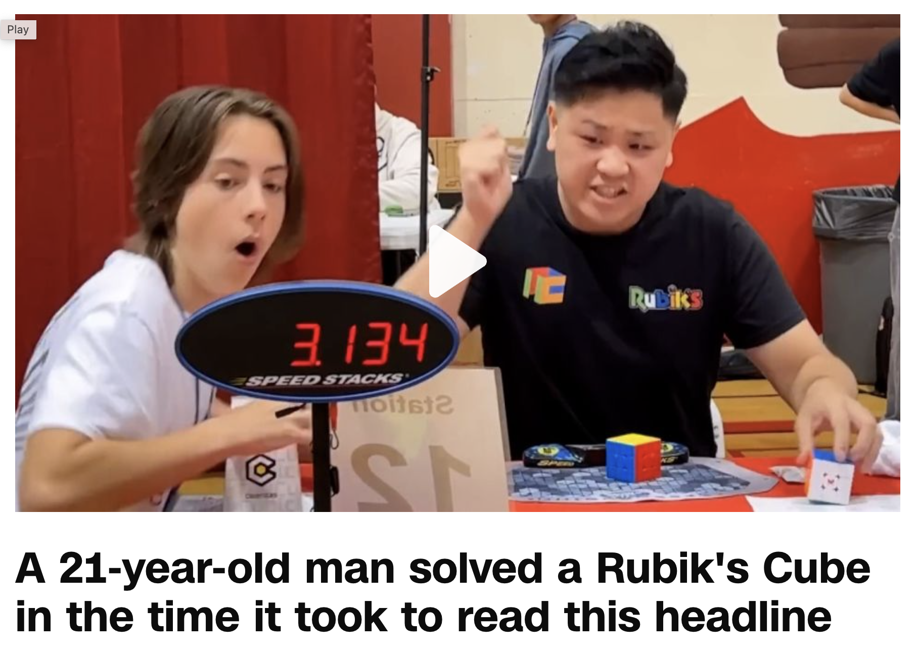 Rubik's Cubes Sam Harrelson